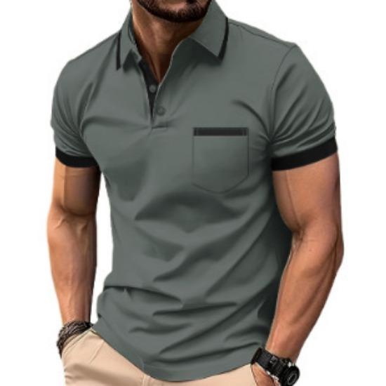 Pánské polo tričko s krátkým rukávem 3D digitální tisk Business Casual knoflíkové polo tričko