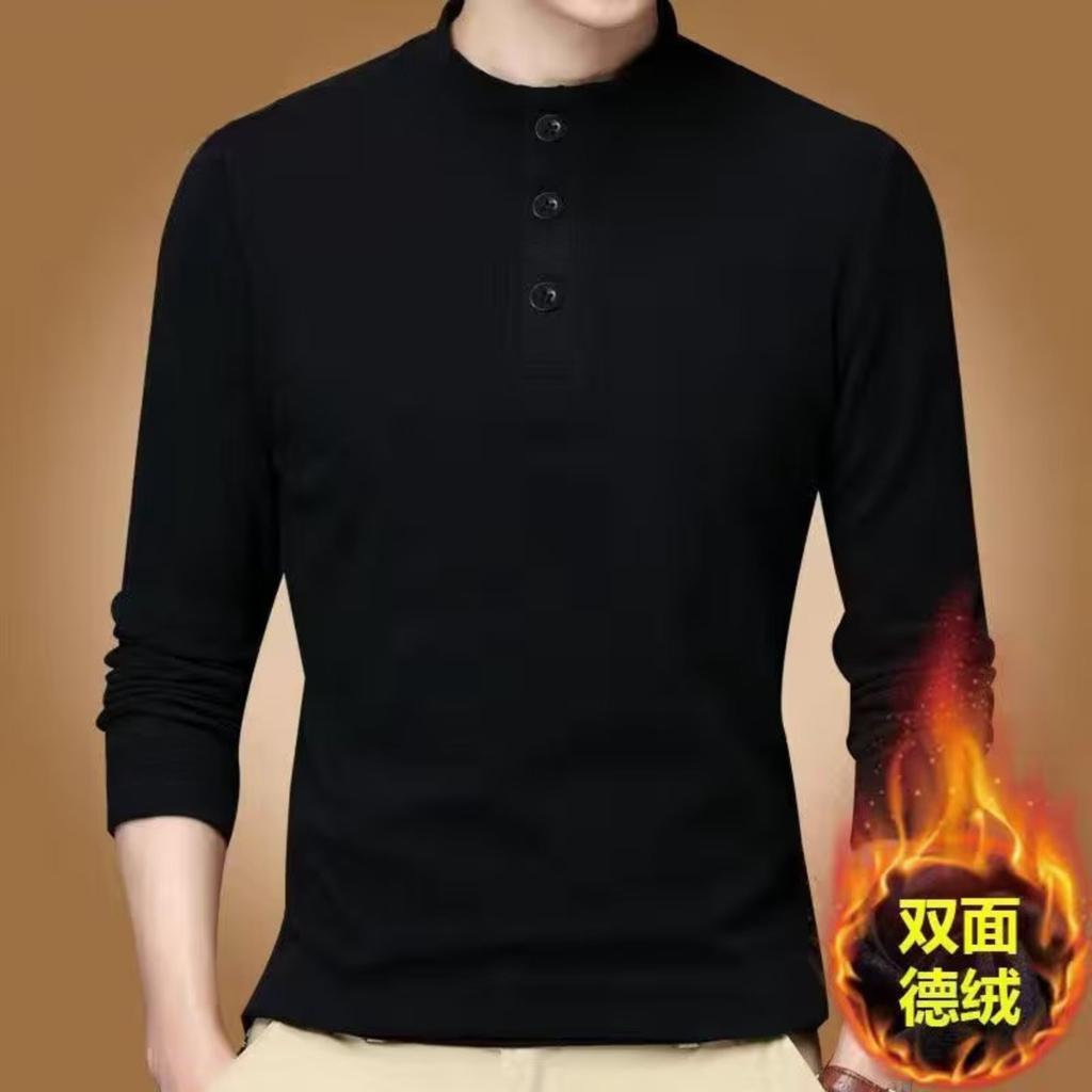 Herren Langes,Ärmeliges T,Shirt /Wintertemperatur,Regulierendes Beheiztes Beidseitiges Fleece Freizeit Unterwäsche Minimalistische Farbe Vielseitige Herrenmode