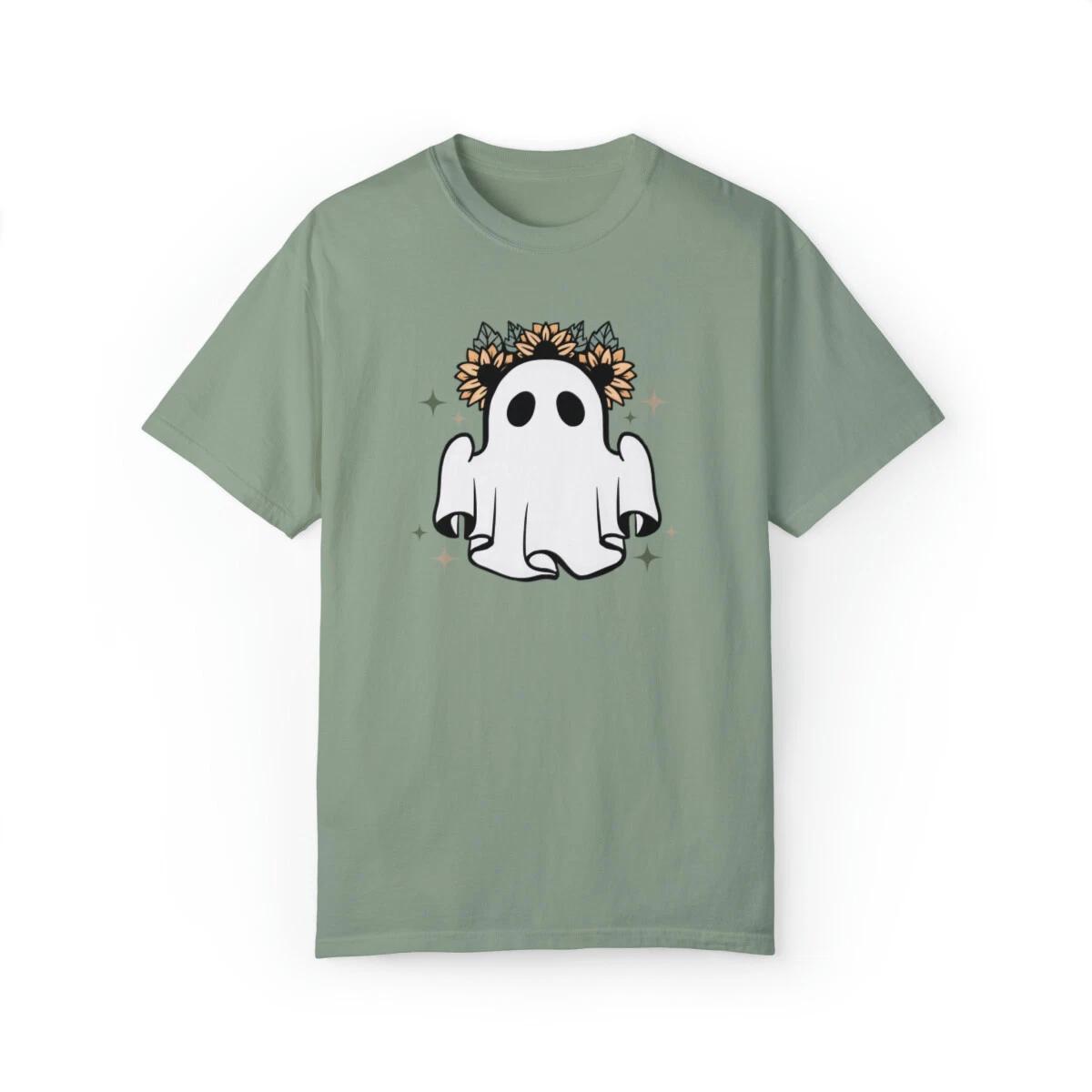 Hippie Ghost Halloween T-Shirt, Retro Vintage Halloween Tee L