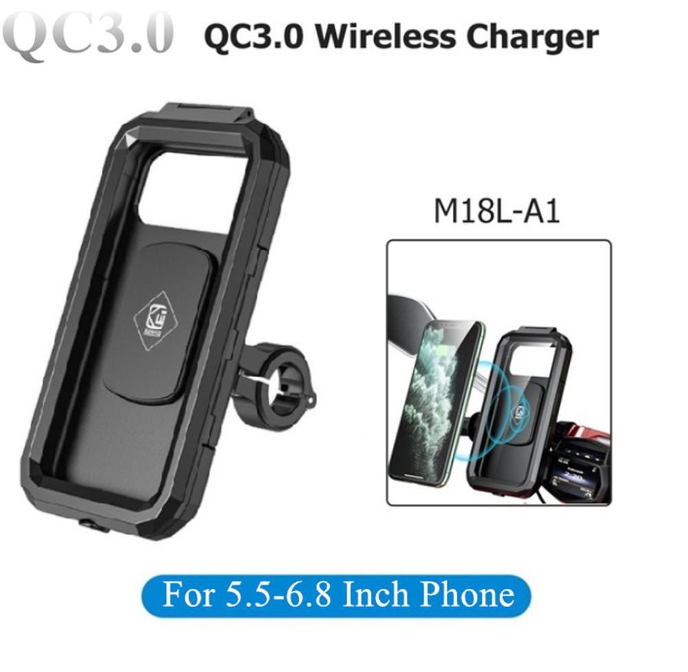 Motorcycle Wireless Charger Holder Type C QC3.0 Fast Charge Motorbike Phone Holder Waterproof Cellphone Case Motor Stand Support