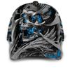 Casquette de baseball à imprimé D POD crâne casquette rétro européenne et américaine personnalisée chapeau de soleil