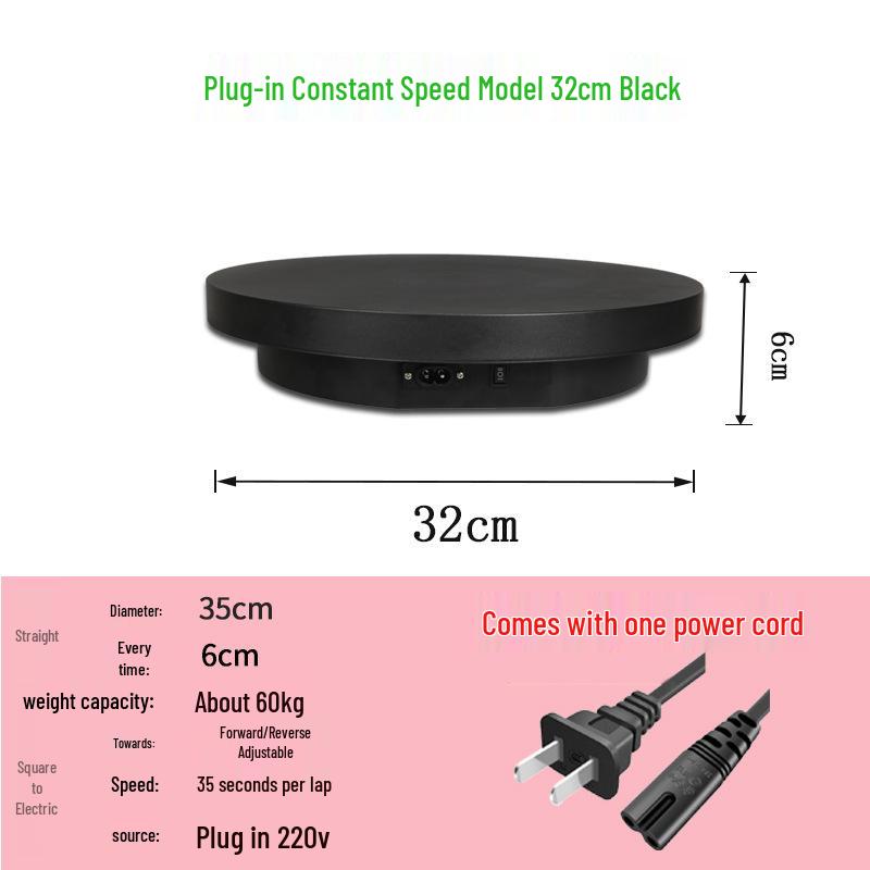 Automatic Rotating Display Stand for Live Streaming, E-commerce, Figurines, and Panoramic Photo/Video Shooting