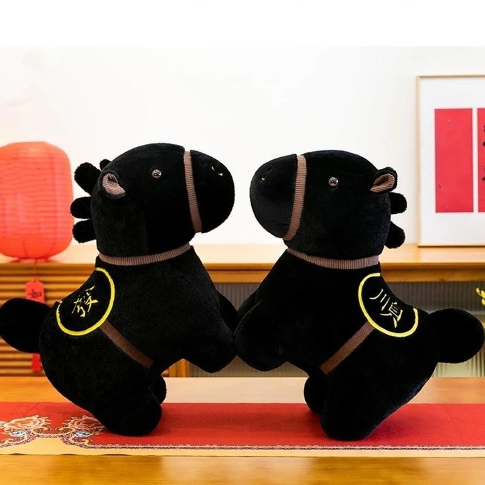 Zodiac Horse Stuffed Animal Doll Soft Simulated Horse Toys Cute Cartoon Horse Doll  Home Decoration