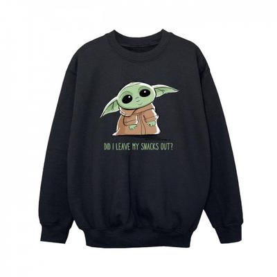 Boys The Mandalorian Grogu Snacks Meme Sweatshirt