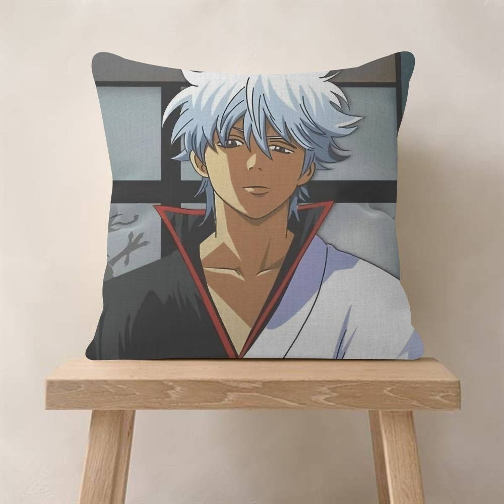 Comics G-Gin Tama Pillow Case Fashion Square Pillowcase Bedroom Sofa Room Ins Decoration Leisure