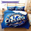 Chelsea logo  Pattern Bedding Quilt Set Quilt Cover Pillowcase Home Decoration Birthday Gift (1 * duvet cover + 2 * pillowcase, without core)