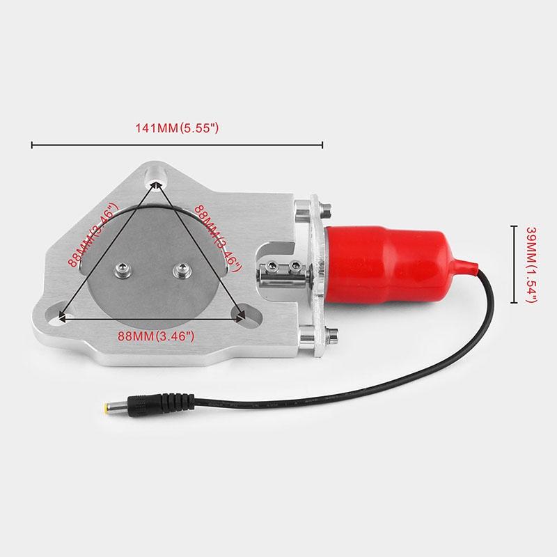 Premium Qualität 2,5"/3" Elektrische Auspuffklappe mit Fernbedienung Ventilmotor für Universelle Passform