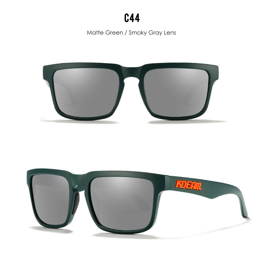 New Color KDEAM Brand Design Men Square Polarized Sunglasses Fashion Women Shades Travel Sun Glasses Reflective Coating Lens
