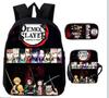 Backpack Fashion Polyester Student Schoolbag Oxford Cloth Cartoon Children'S Backpack Satchel Pencil Case Set