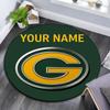 Custom Name,Green Bay Packers Pattern Round rug,Carpet Rug for Living Room Bedroom Playroom ,Non-slip Floor Mat,Holiday Gifts and Birthday Gifts.