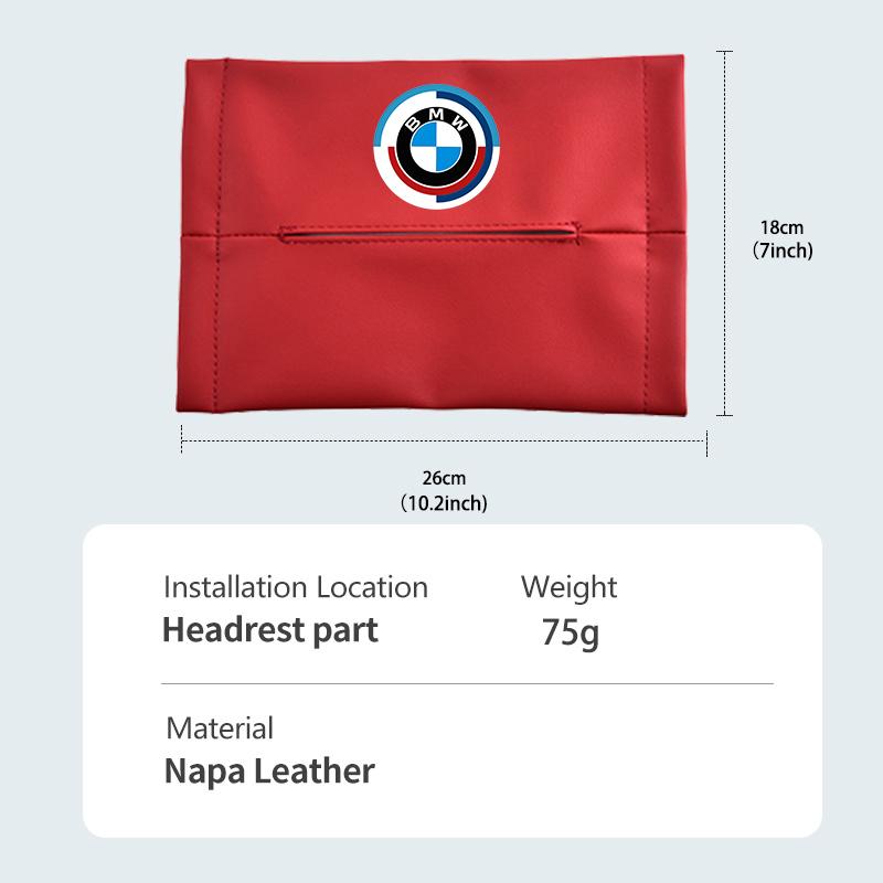AAACC1 Car Tissue Box Seat Back Paper Bag Interior Decoration Supplies For BMW X1 X2 X3 X4 X5 X6 F49 F39 F25 G01 F16 G06 G07 F25 F30