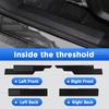 For FORTHING Friday 2025 Auto Tailgate Guard Door Sill Pedal Carbon Fibre Texture Accessories Leather Styling Car Sticker