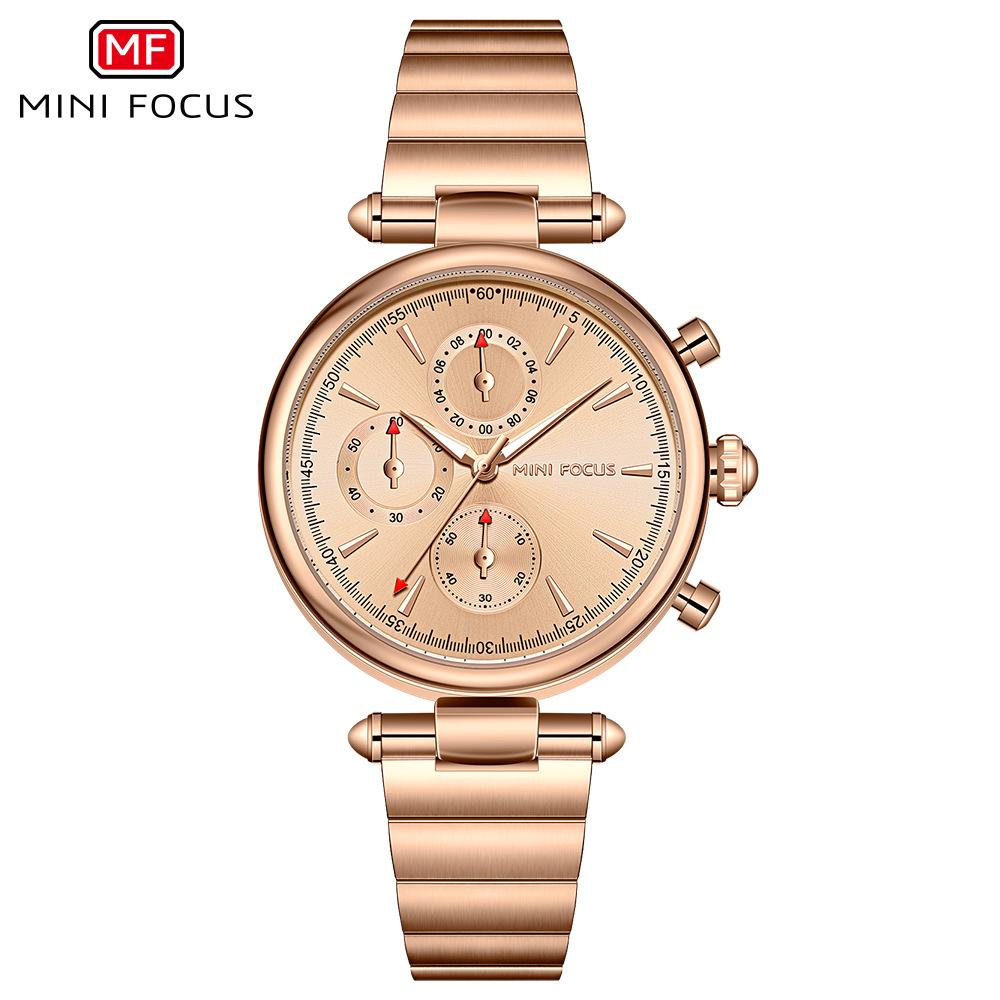 Women's Watch Fashionable Casual Women's Watch Multifunctional Waterproof Quartz Watch Steel Band Women's Watch