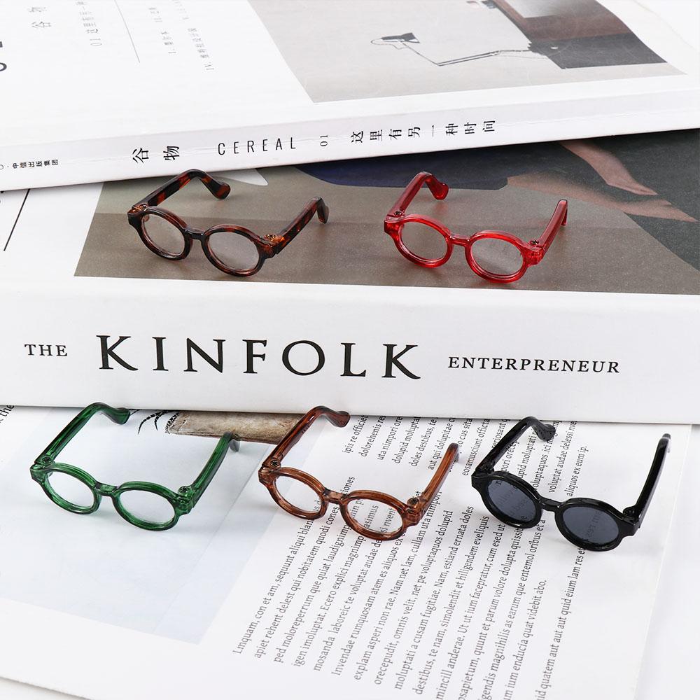Plastic Round Frame Glasses Multi-color Doll Eyeglasses Cute Doll Accessory  Kids Gift