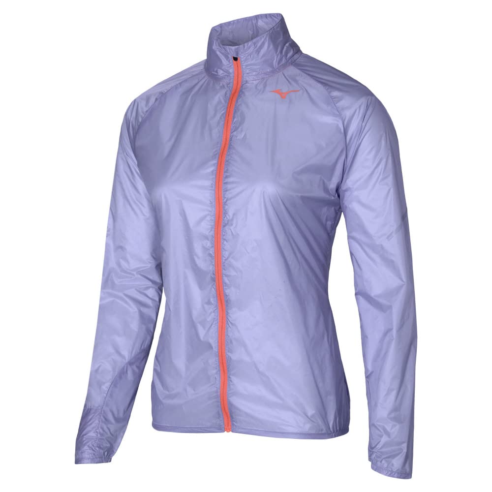 Mizuno Premium Packable Running Jacket with Aurora Reflective Pastel Size L Women's Print, J2MEA200, Laila,
