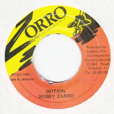 

7inch Record BOBBY ZARRO - Motion Zorro 1991 Jamaica Reggae, Ska & Dub