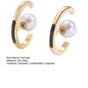 French C-Shaped Earrings Oval Hoop Earrings Versatile Drop Earrings for Women Elegant