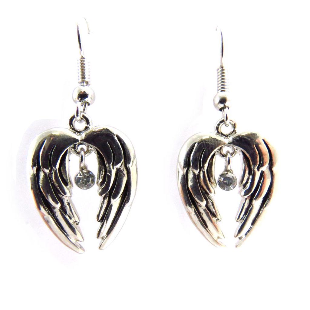 Les Trésors De Lily [J6768] - Designer Earrings 'Les Ailes d'Ange' Silver