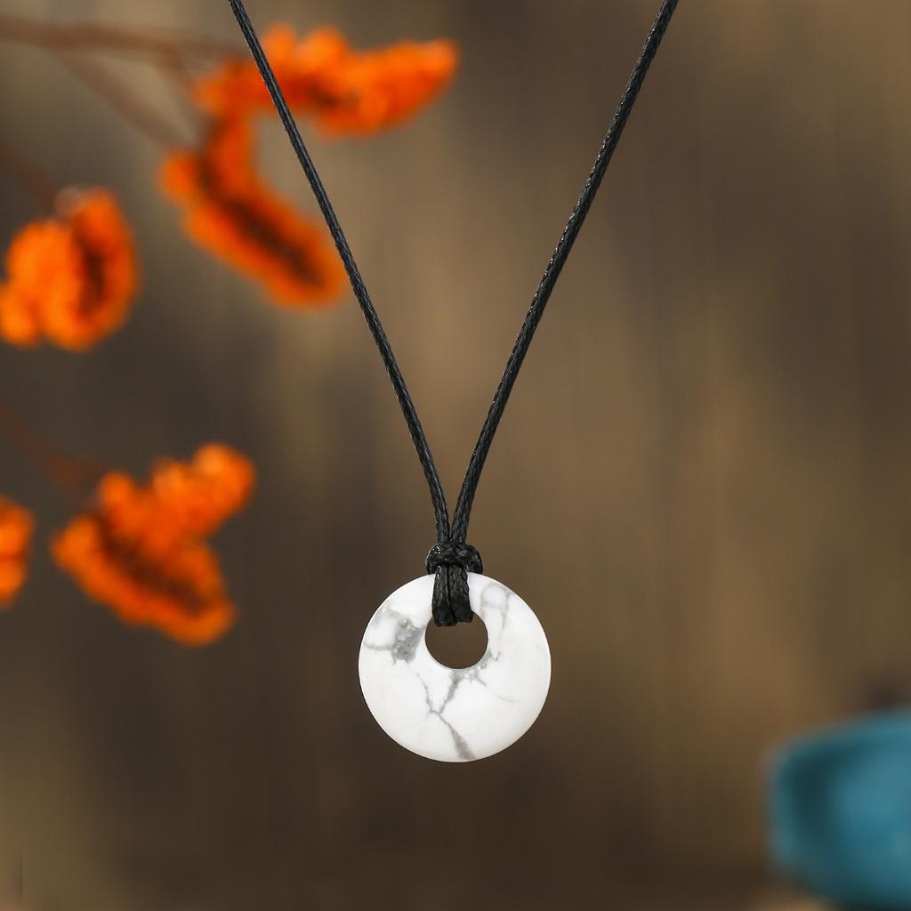 Natürlicher Kristallanhänger, Weißkiefer, Amethyst-Halskette, Böhmischer Schmuck