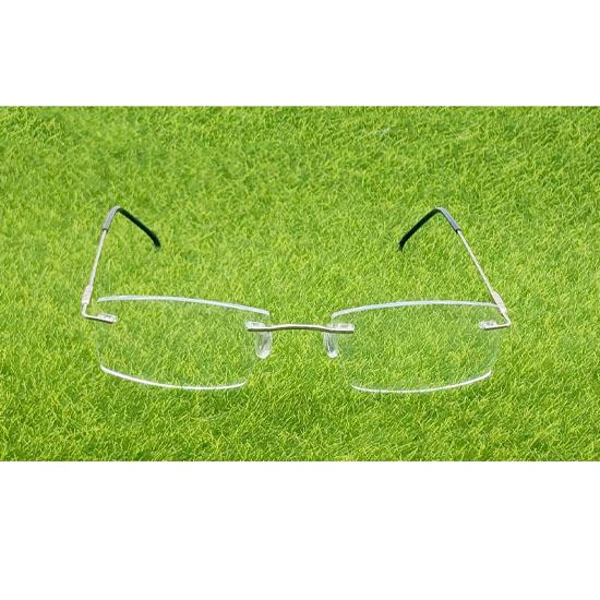 RSINC Rimless frame eyeglass Spectacle Optical Prescription Modern Unisex  Silver Blue For Men & Women Superslim-S30002 51-17-138 (IB-3) M1