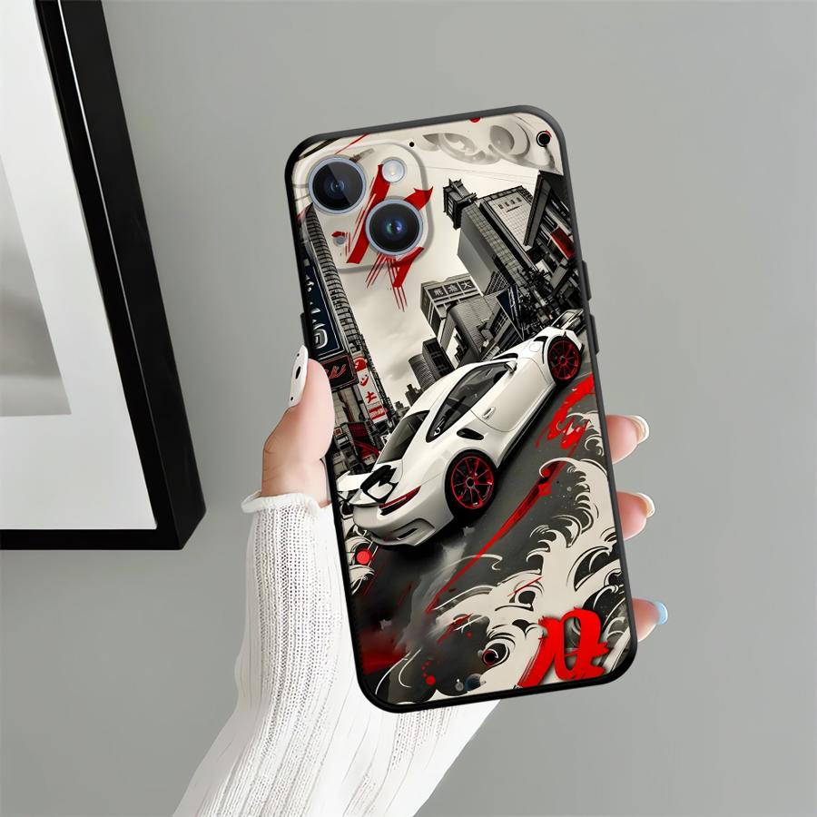 Case for Apple iPhone 17 Pro Max 16 12 14 11 13 Air XR XS MAX 15 Pro 7 8 Funda Phone Cover Cartoon Retro Car
