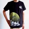 [Yokaisha] Gegege No Kitaro Shigeru Mizuki Road Moon T-Shirt/Hyakki Yagyo T-Shirts (LL)
