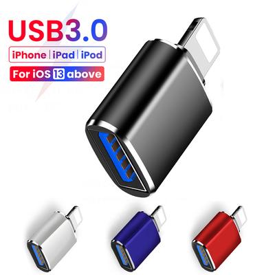 For IOS OTG Adaptador For iPhone 14 13 12 11 Pro  iPad U Disk Lighting Male To USB 3.0 Adapter for iOS 13 Above
