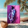 1pc KPop Demon Hunters RUMI8 Beach Towel, Comfortable and Thick, and Swimming/Bath/Picnic/Camping Towel, Suitable for Seaside Beaches