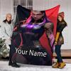Custom Name Valorant Theme Printed Blanket - Perfect for Couch, Bed, Travel & Outdoor Use | Machine Washable, Cozy & Durable.