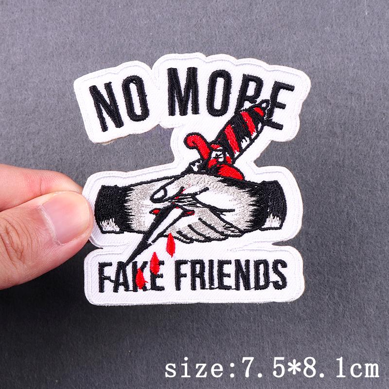 Punk Embroidered Patches For Clothing Demon Devil Patch Iron On Patches For Clothes Hip Hop Sewing/Fusible Patch Stickers Badges