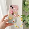 Applicable To Apple 16pro Three-dimensional Doll Rainbow Duck Mobile Phone Case IPhone 13 Rabbit Bracelet Cream Pattern Shell