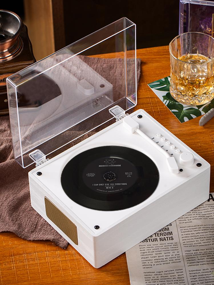 Retro CD Player Rechargeable Support CD BT USB 3.5mm AUX Portable CD Player Bluetooth-Compatible 5.0 Desktop CD Player for Phone