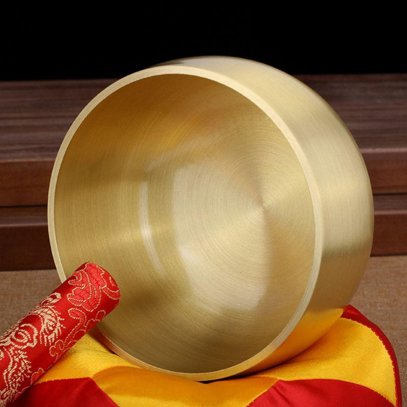 KX4B Tibetan Buddhism Singing Bowl Hand Hammered Yoga Meditation Gift