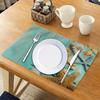 1pc Vintage Ocean Style Encrypted Linen Placemat, Summer Style Seahorse/Starfish/Seashell/Conch Table Mat, Tabletop Protection