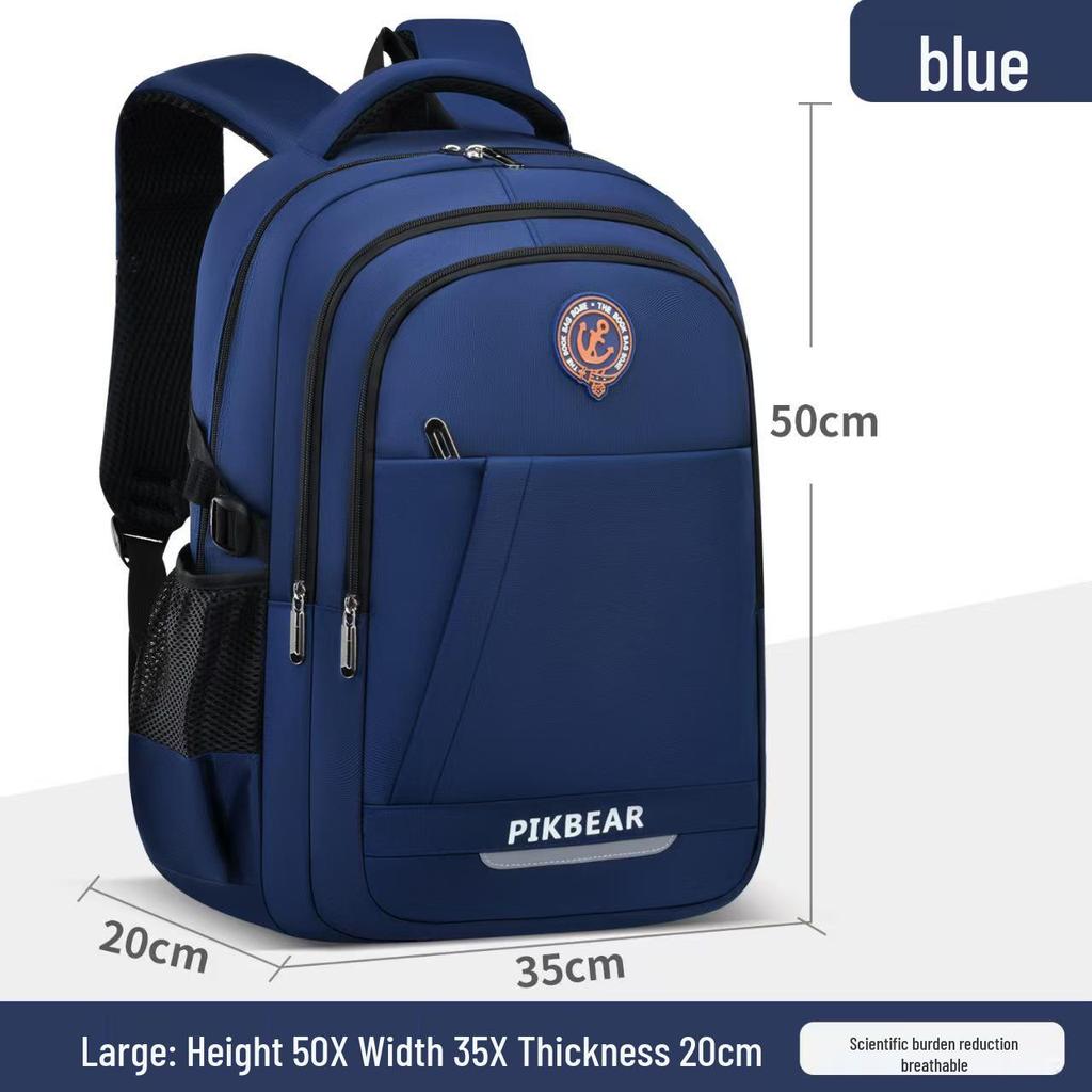 Large Capacity School Backpack for Students: Computer Compartment, Burden Reduction Design, Suitable for Boys In Elementary To High School.