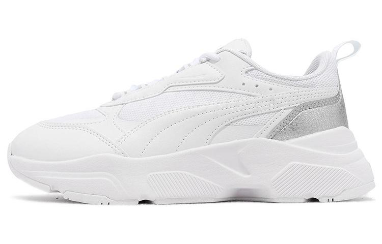 PUMA Cassia Distressed White Silver Women s 387645-02 35.5