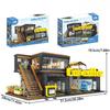 2469PCS Classic Street View Coffee Car Club,MOC Creative City Coffee Shop Model Bricks Assembling Building Block DIY Toys Gifts