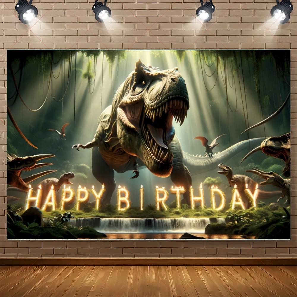Jurassic Dinosaur Theme Birthday Party Decorations Backdrop Dinosaur Jungle Supplies Background Poster Photography Prop Kid Gift