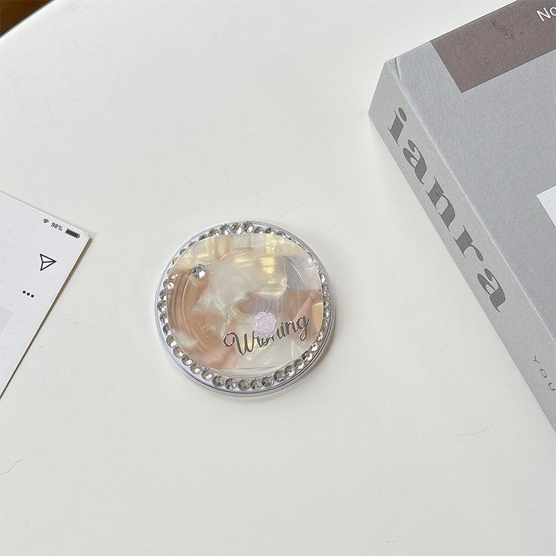 Rhinestone Flower Rendering Contrasting Color Mobile Phone Airbag Bracket Telescopic Magnetic Suction Portable Company Team Building Gift