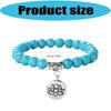 Stylish Adjustable Elastic Buddhas Bead Bracelet with Lotuses Charm Stretch Wristchain Accessories For Women Men