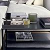 Faux Leather Men's Valet Tray with 5 Compartments Tray Organizer Durable Nightstand Organizer Dresser Box for Keys Wallet Glasse