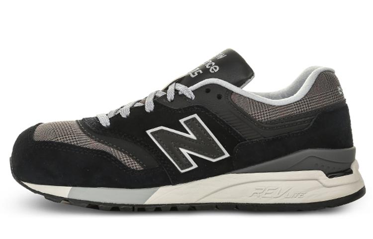 New Balance NB 997 Ретро Спортивные Текстиль, Искусственная Кожа, Свиная Кожа Низкие Беговые Кроссовки Женские Черный Серый WL997HWB 36.5