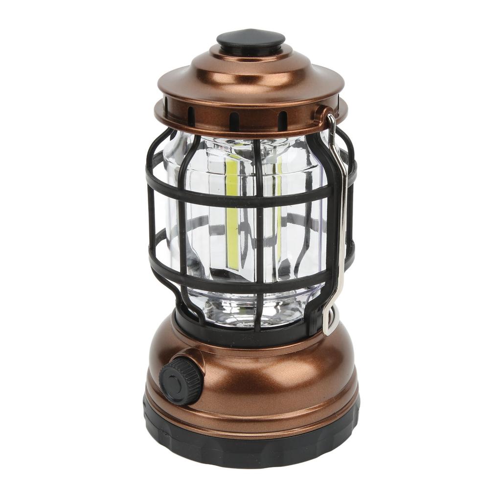 Vintage COB kempingová lucerna USB nabíjení vodotěsná přenosná rukojeť retro přenosná kempingová lucerna