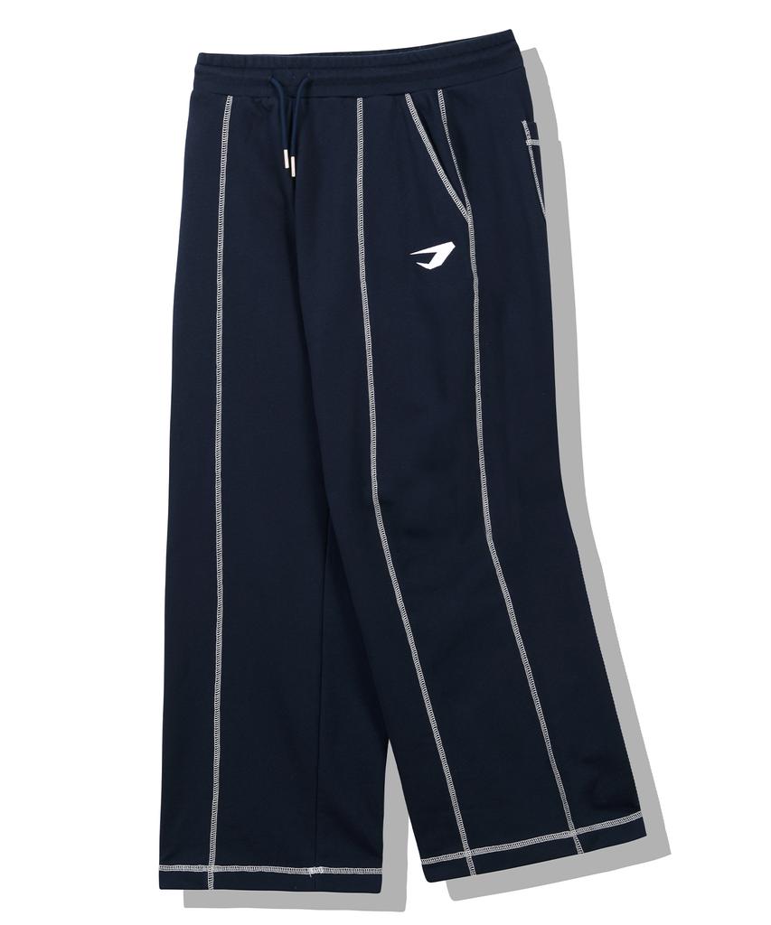 DRIX Overlock Stitch Sweat Wide Pants_Navy