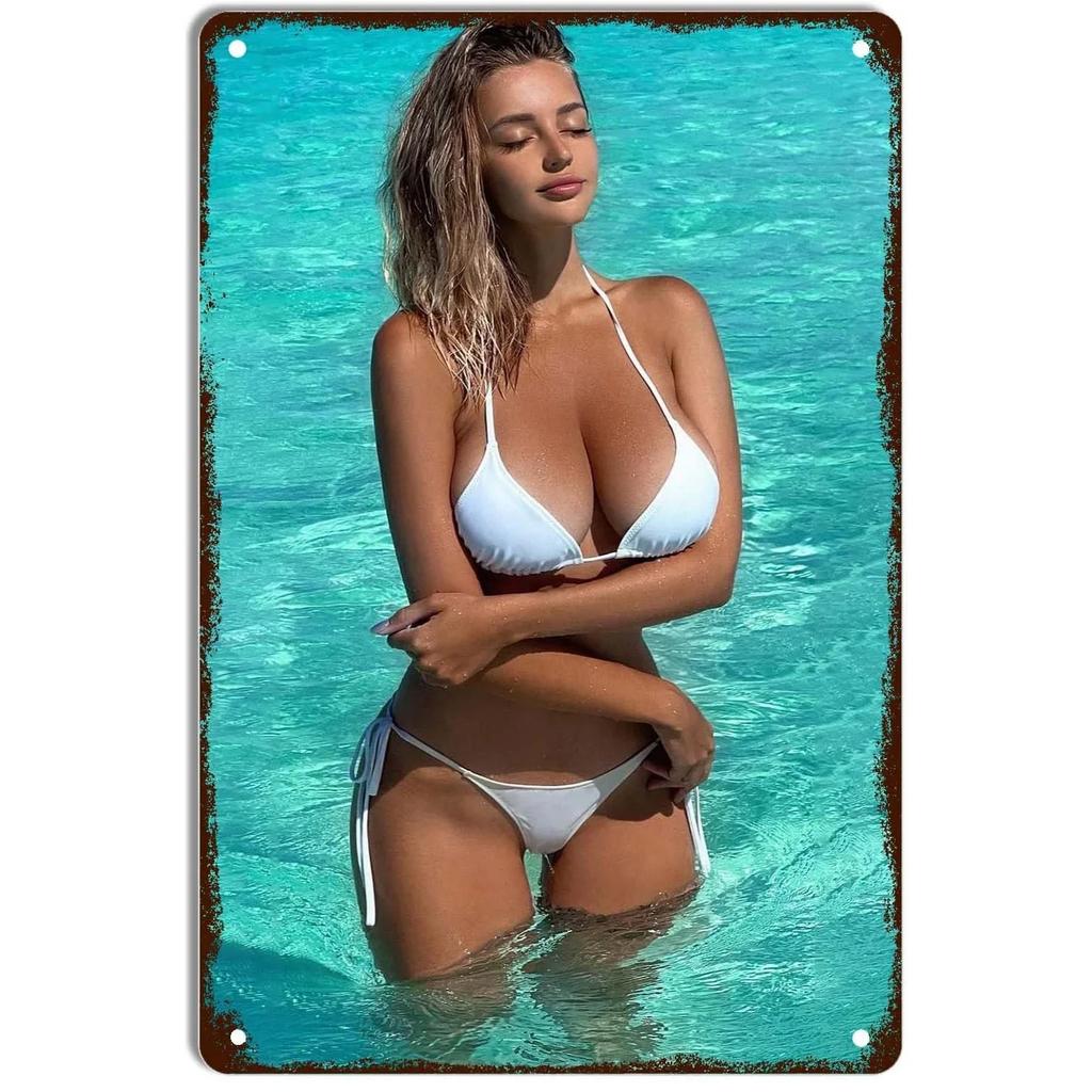Vintage Pinup Sexy Girls Metall Blechschilder Plakette Platte Retro Wandposter für Man Cave Bar Pub Clubs Café Eisenmalerei Dekoration