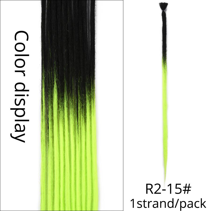 Estensioni Dreadlock fatte a mano al 100% Moda Reggae Capelli 20 pollici Morbidi Dreadlock all'uncinetto Trecce Capelli Ombre Colore 5 Pz / lotto