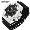 SANDA Dual Display Fashion G- Style Military Watch LED Digital Sports Watches For Man Waterproof Luminous Quartz Men Wristwatch