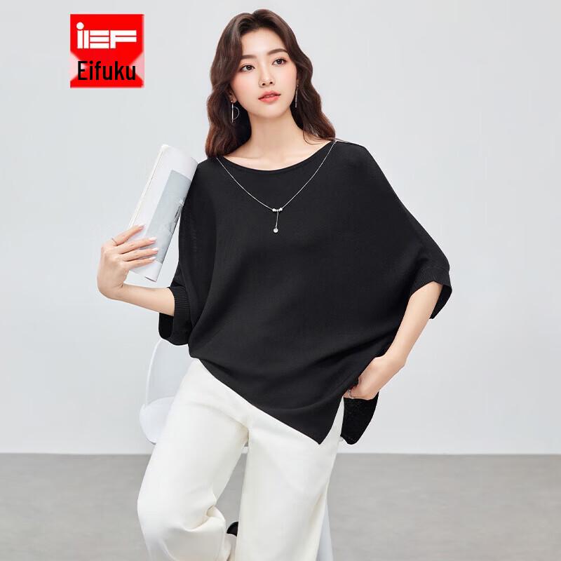 IEF Aiyifu Women s Spring Knitted Batwing Top One Size