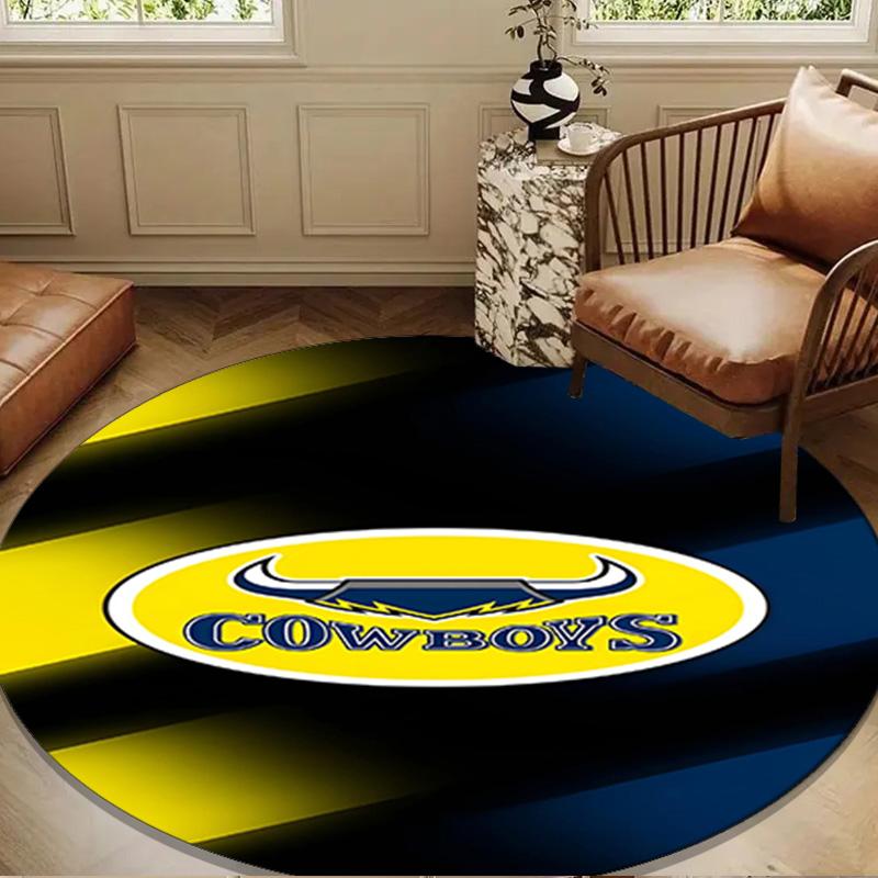 North Queensland Rugby Round mat Home Decor, Chair rug For livingroom,Bedroom, doormat home decor Birthday Gift Christmas Gifts