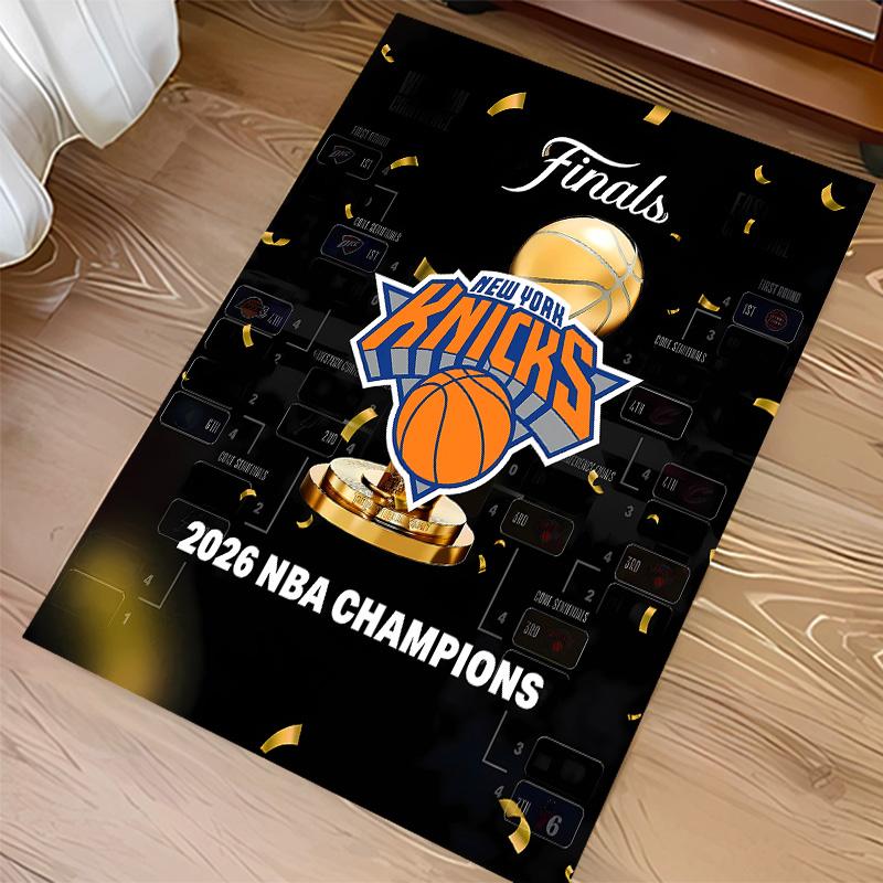 Knicks logo Print Area Rug - Soft, Washable Non-Slip Indoor Mat for Office Chairs, Living Room, Home Office Decorative Rug